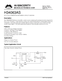 Datasheet H34063 manufacturer Hi-Sincerity
